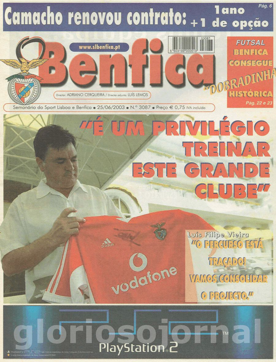 jornal o benfica 3087 2003-06-25